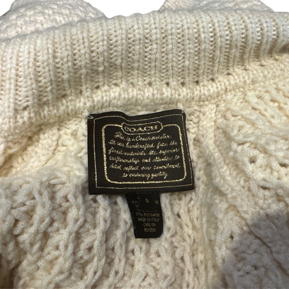 Coach Merino Wool Knit Cardigan Size S - Picture 7 of 7